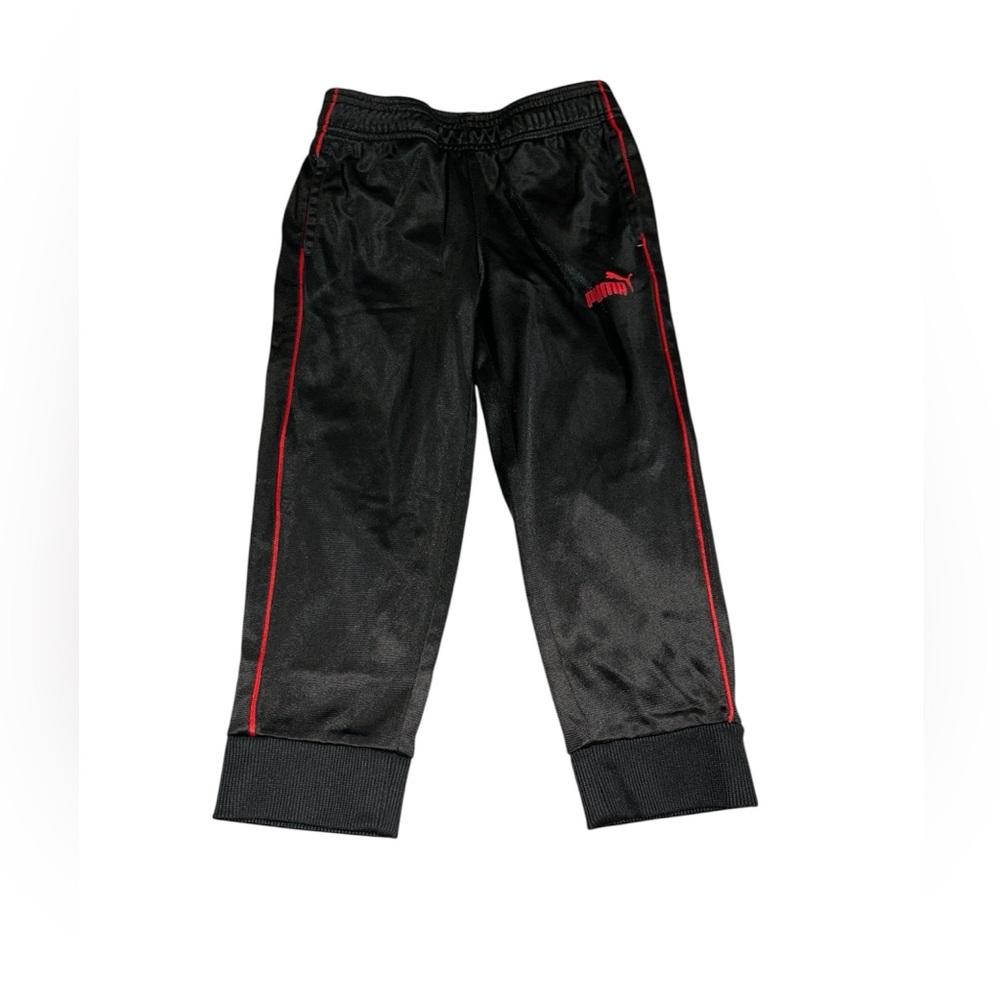 Puma Black Track Pants with Red Accents